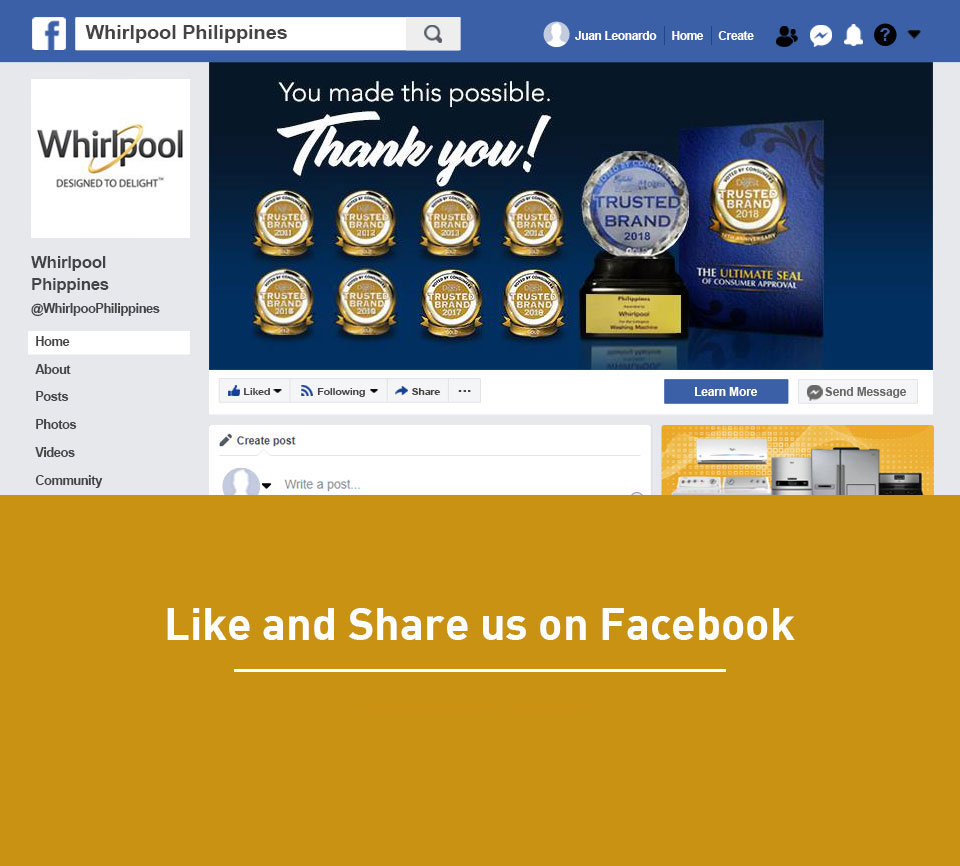 Whirlpool Facebook Page